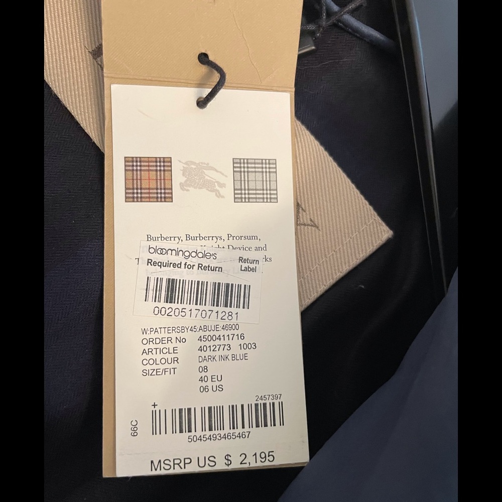 $2,195 BURBERRY LEATHER JACKET- NEW/AUTHENTIC! - Picture 5 of 5